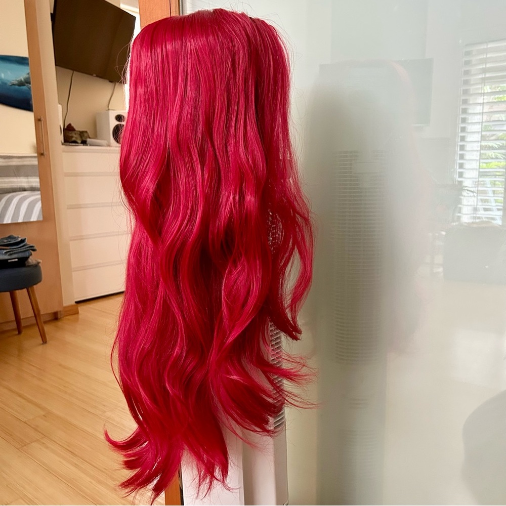 Foxwigs Gorgeous Bright Red Lace 30” Wig QUALITY!